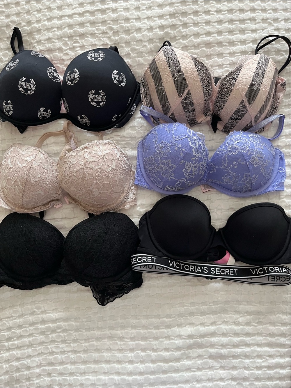 Variety of Victoria's Secret & Pink Mixed Lace & Logo Bras